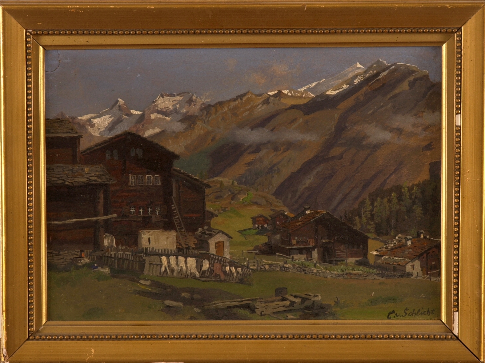 Dorf in den Bergen